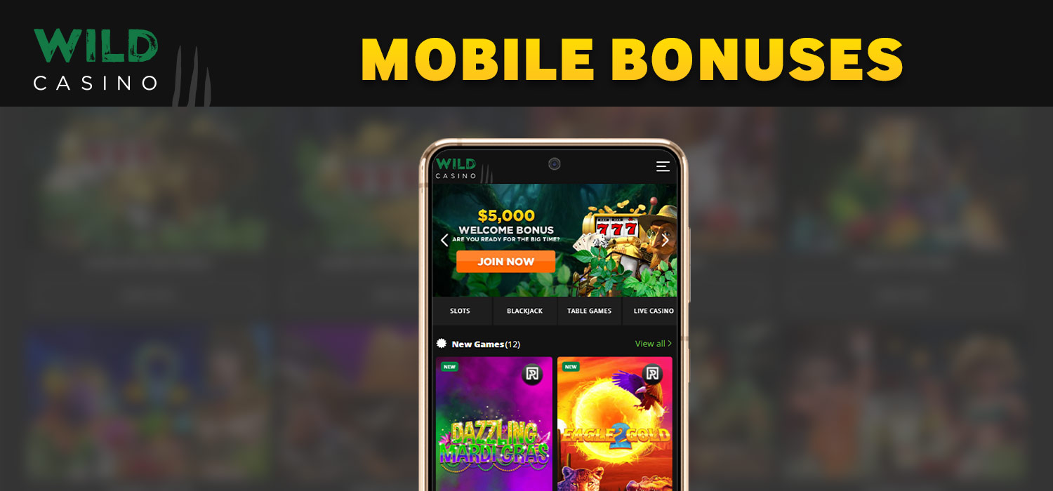 Wild casino mobile bonuses and promotions